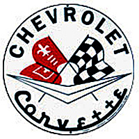 Chevy Corvette Tin Sign Round White Sign